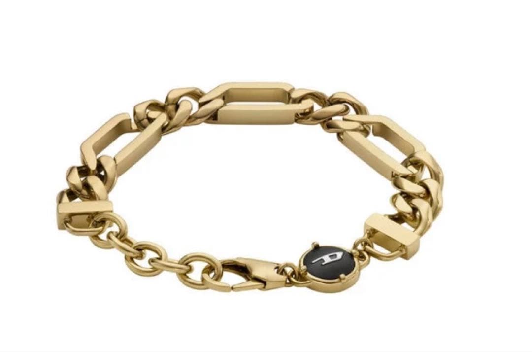 DIESEL ディーゼル ゴールドチェーンブレスレット Dx1471