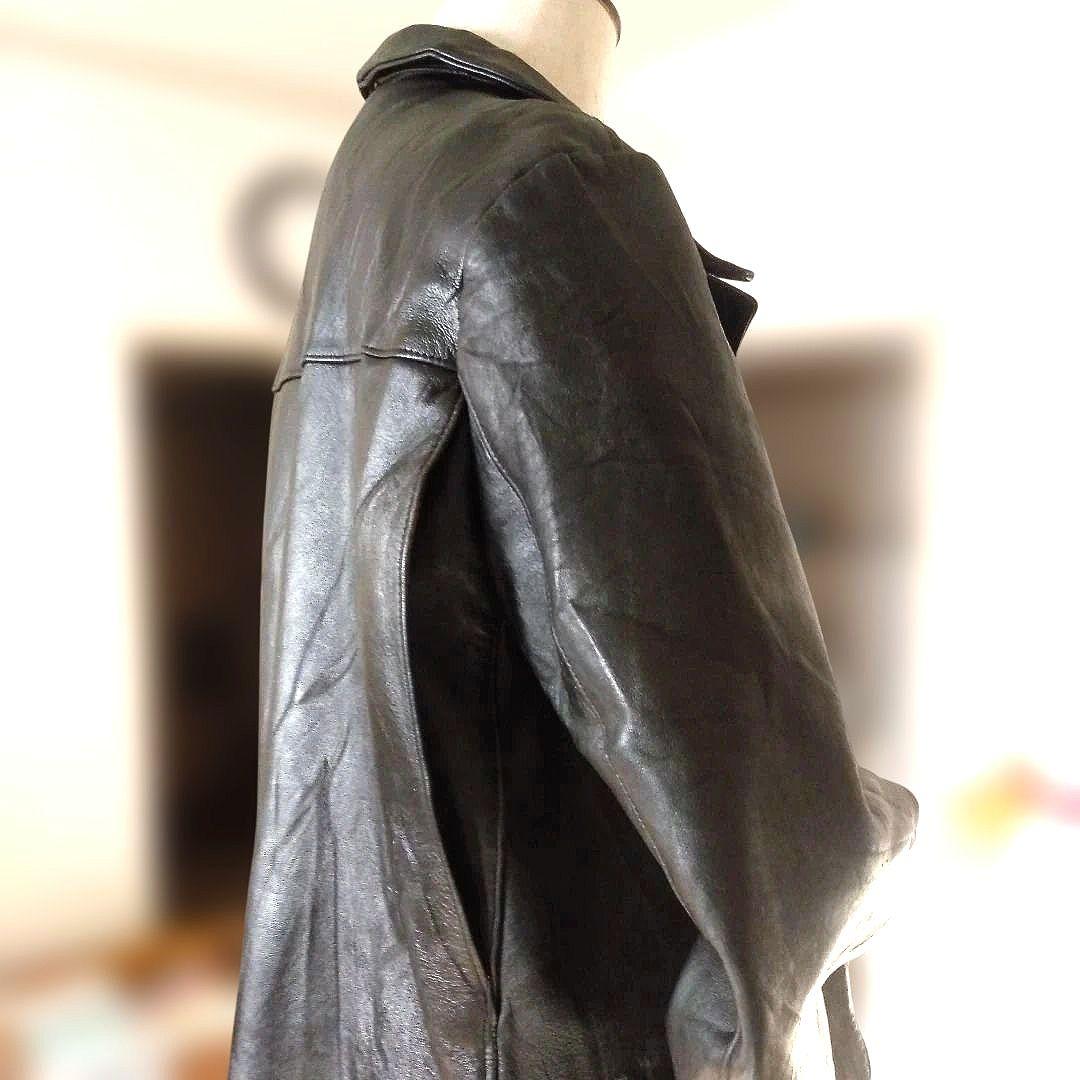 60 Vintage フランス レザージャケット カーコート トラッカージャック