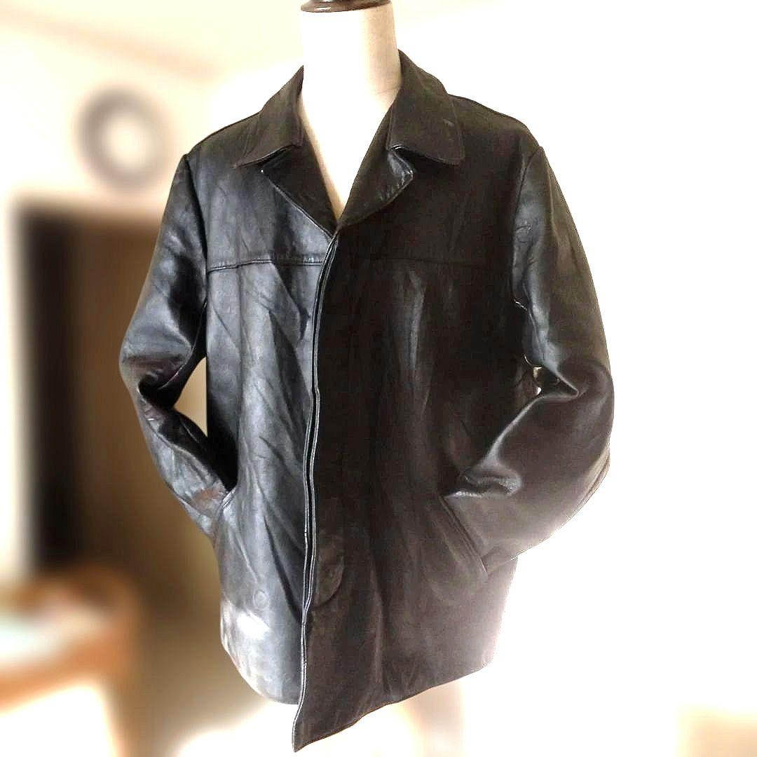 60 Vintage フランス レザージャケット カーコート トラッカージャック