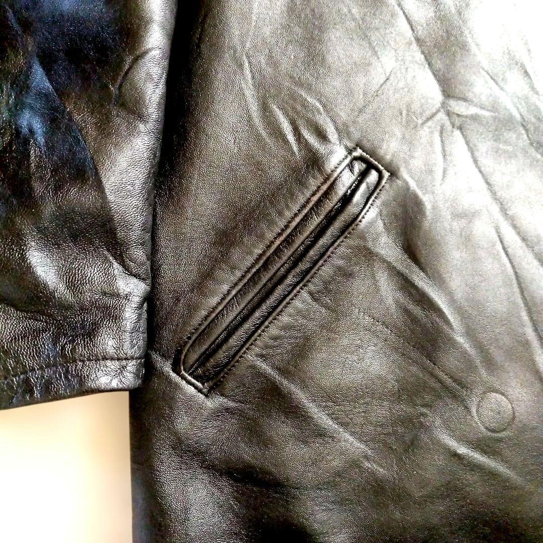 60 Vintage フランス レザージャケット カーコート トラッカージャック