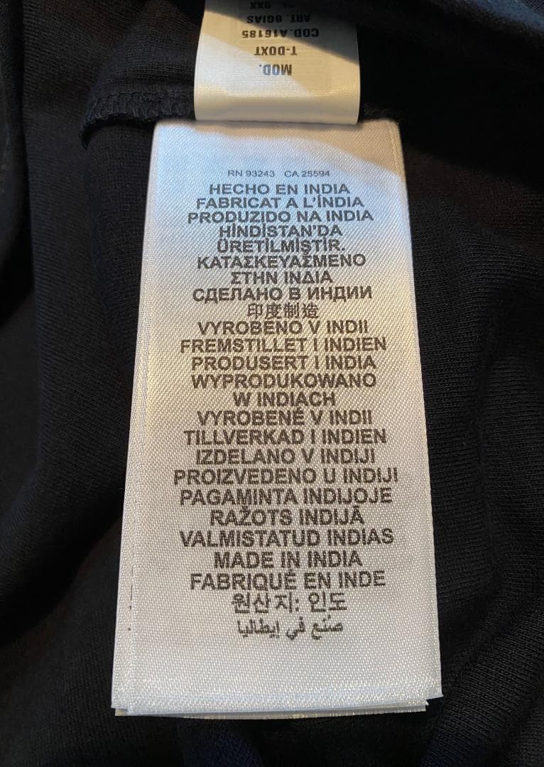 25SS【新品】DIESELディーゼル ロゴＴシャツ 半袖 ブラックＬ