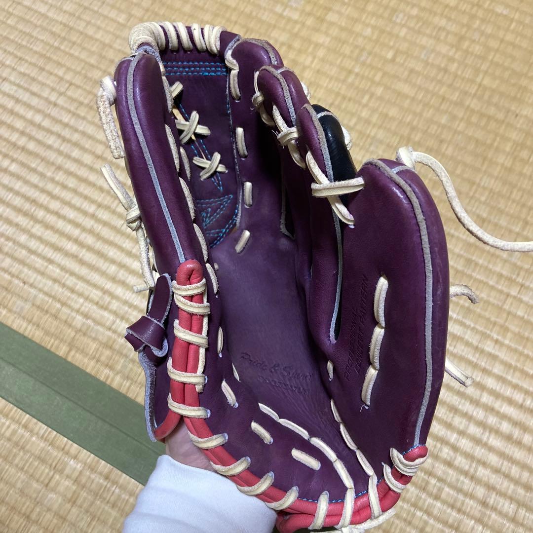 ZETT 紫色 軟式グローブ 右投げ用