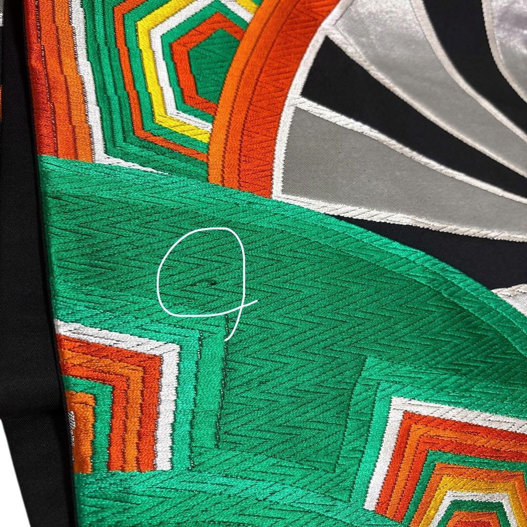 (う3)雅宴向鶴✨豪華絢爛な光を放つ金彩や格子模様のアンティーク振袖㊗️④点セット