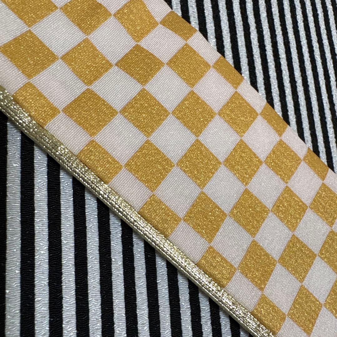 (う3)雅宴向鶴✨豪華絢爛な光を放つ金彩や格子模様のアンティーク振袖㊗️④点セット