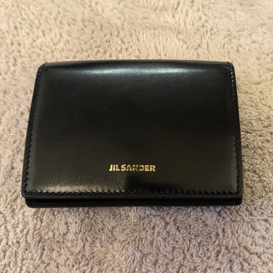 JIL SANDER ブラック 三つ折り財布 レザー ジルサンダー