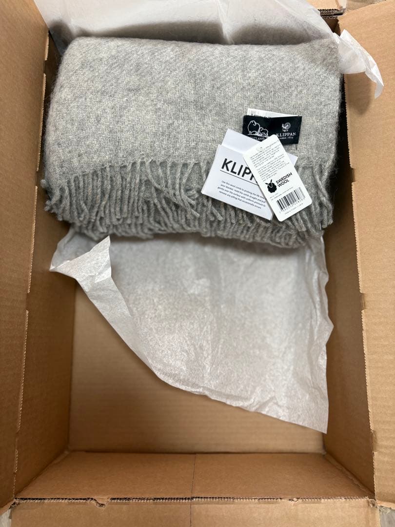 KLIPPAN/クリッパン　スロー　ゴットランド　グレー （新品未使用）