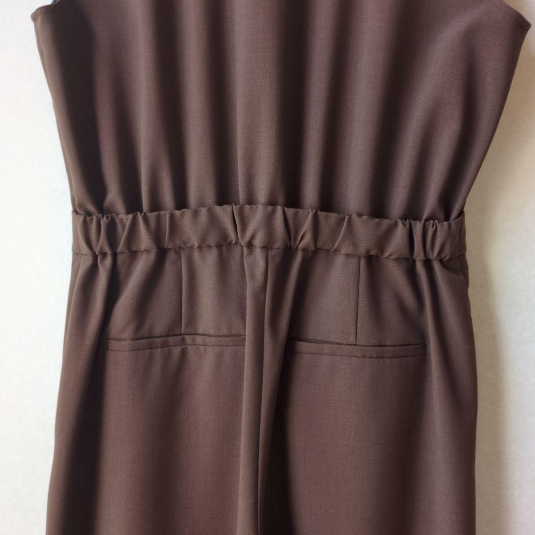 極美品　ルーニィ♥麻調コンビネゾン　ブラウン　38　ホームクリーニング可能