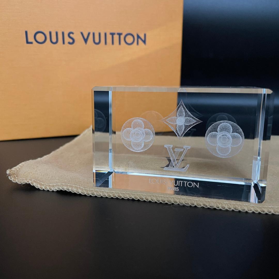 LOUIS VUITTON ヴィトン クリスタル ペーパーウェイト モノグラム