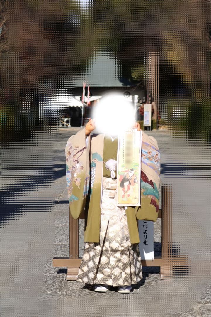 箱付き　七五三　男の子　5歳　フルセット　着付け紙付