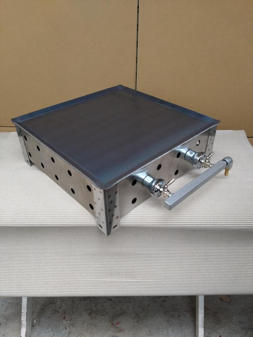 幅450　移動試食デモ販売　専用台付　鉄板焼ガスグリラー　模擬店　道の駅