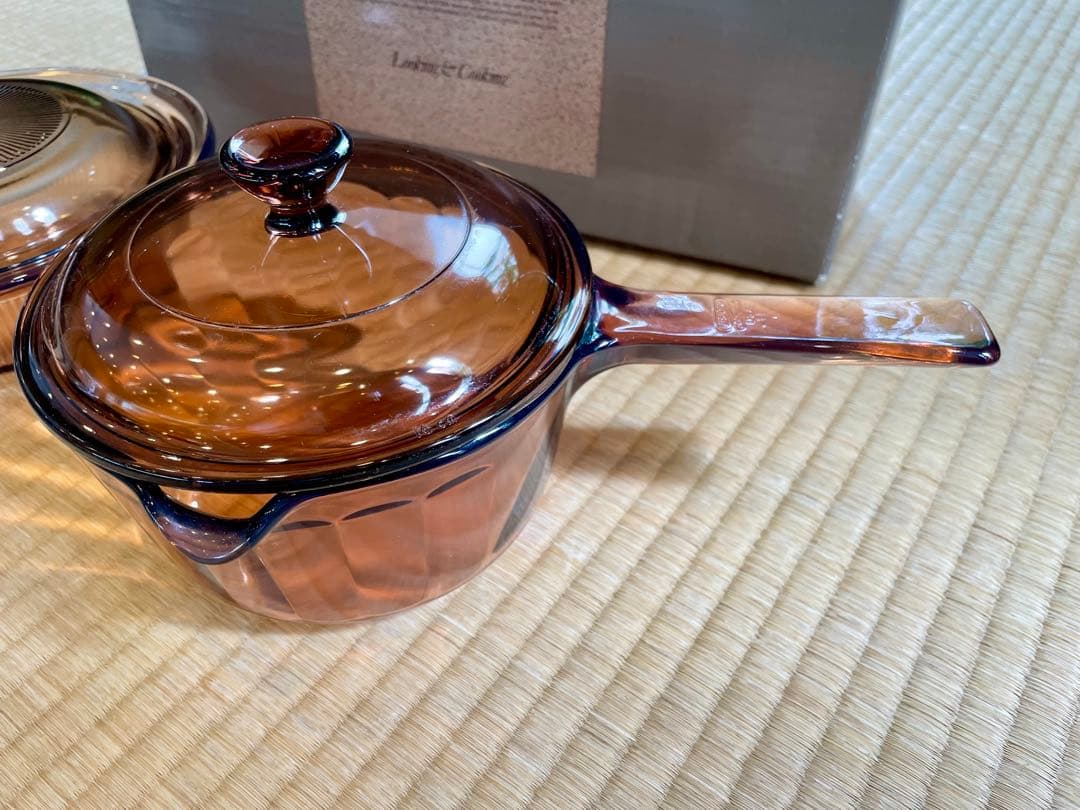 VISION ビジョン　耐熱ガラス鍋　2点