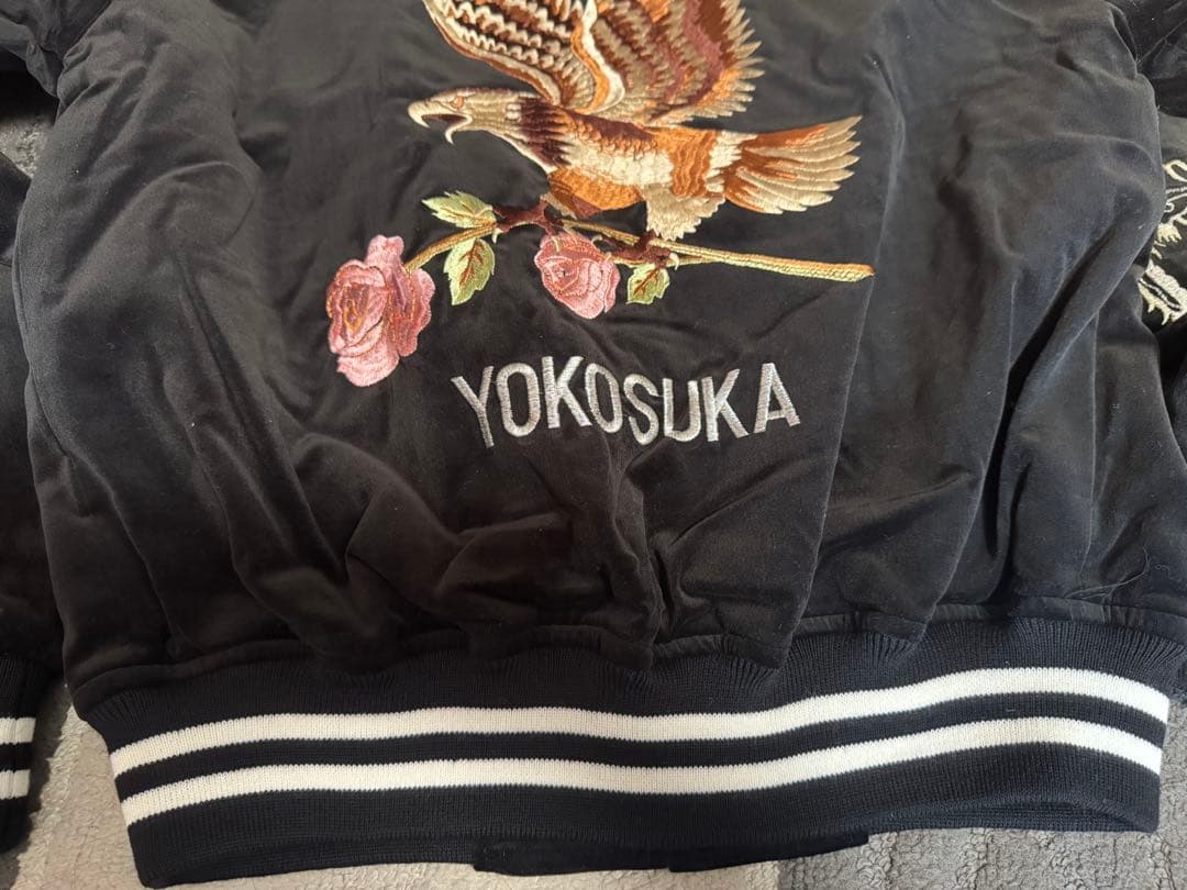 ⭐︎試着のみ⭐︎ hoshihime 星姫　鷹　バラ　スカジャン　ベロア　LL