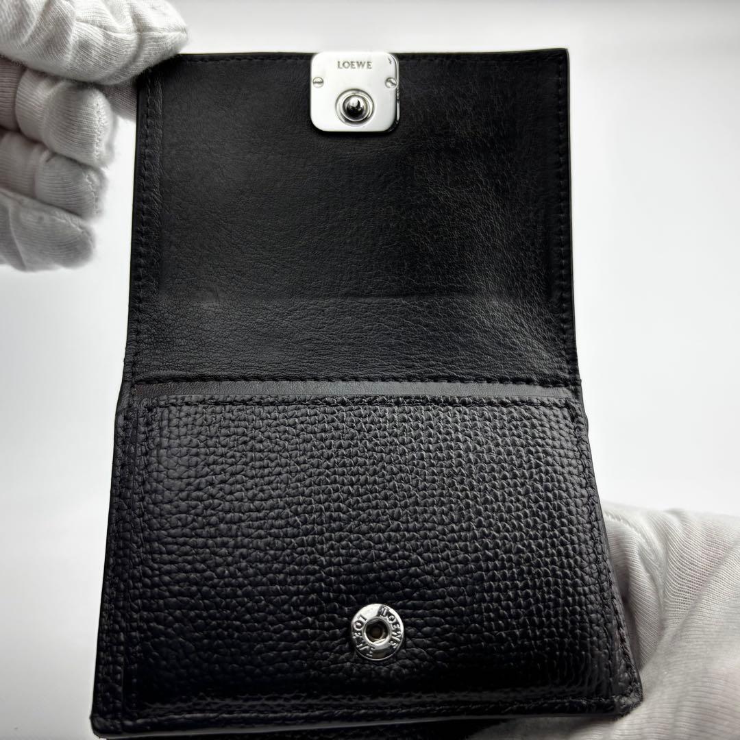 LOEWE ロエベ　アナグラム　トライフォールドウォレット　Ｗホック　三つ折り