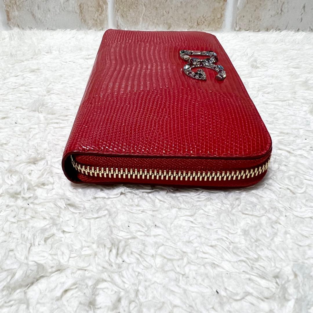 美品 ドルチェアンドガッパーナ 長財布 スタッズ DGロゴ ラウンドジップ