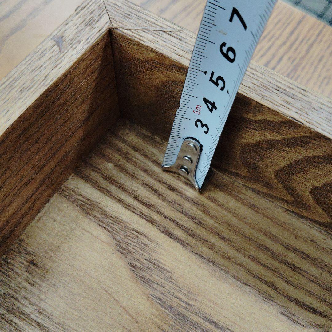 アンティーク家具 木製八角形サイドテーブル 引き出し付き