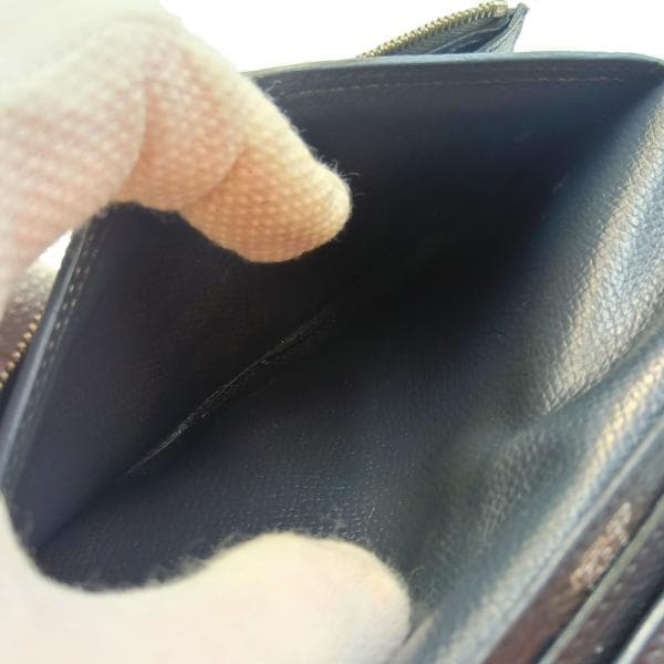 エルメス ベアン 長財布 二つ折り レザー Hロゴ 定番 人気 黒　0041