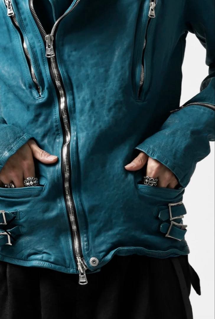 バックラッシュbacklashジャパンカーフダブルライダースLターコイズ祝日値下