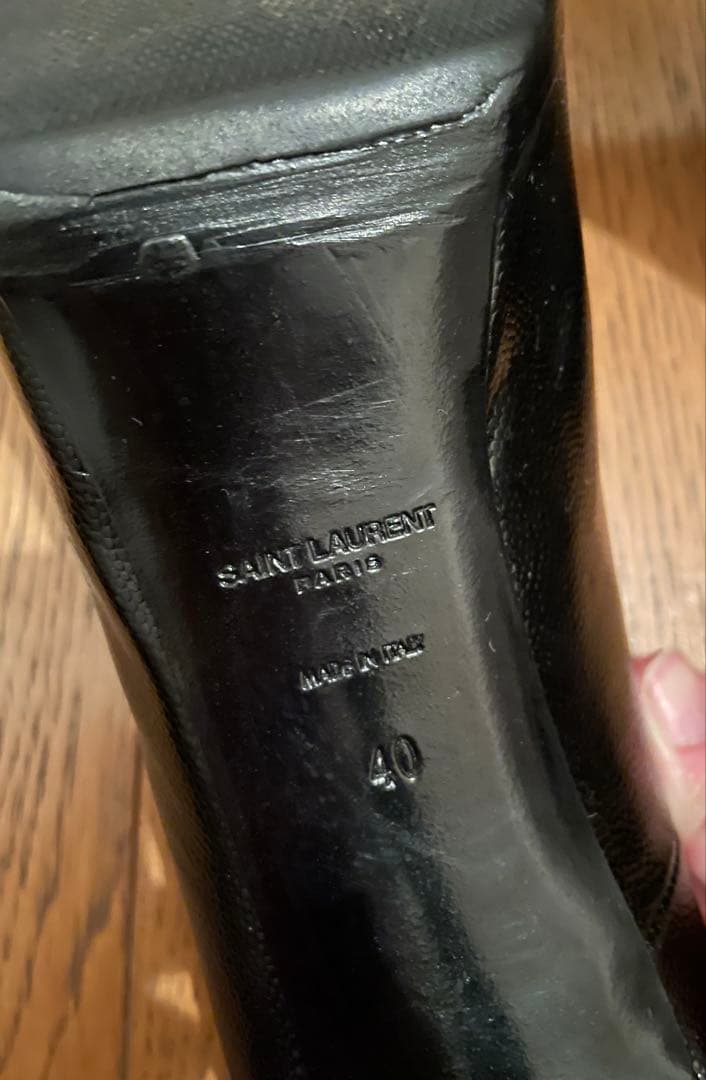 サンローラン　パンプス　レザー　黒　レディース　40サイズ美品