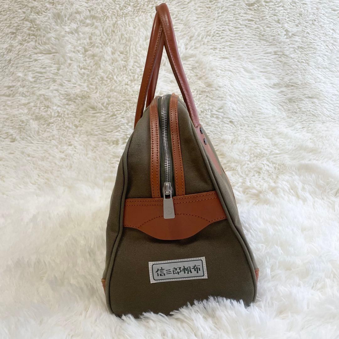 プーさん 一澤信三郎帆布 ボストンバッグ　オリーブ