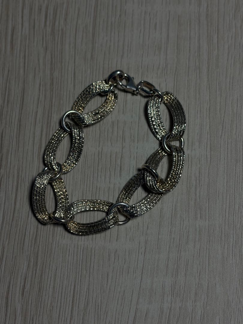 vintage イタリア製ハンドメイド シルバーブレスレット silver925
