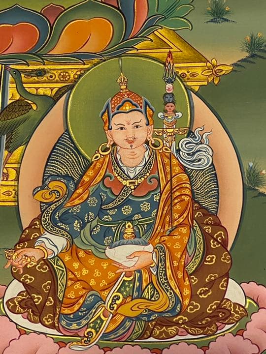 チベットの仏画　阿弥陀如来　手描き