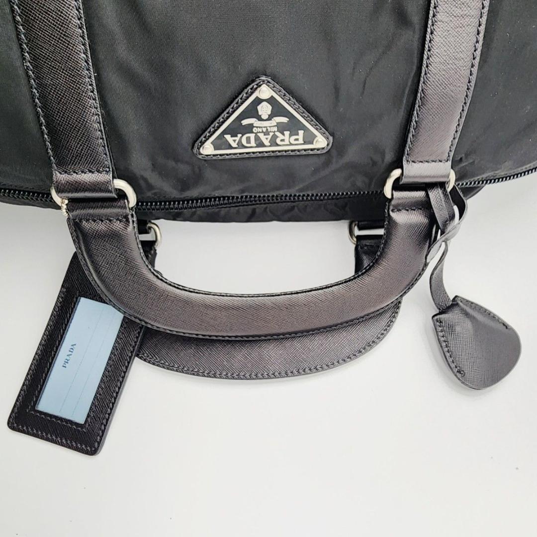 PRADA プラダ ボストンバッグ 三角ロゴ ナイロン ブラック
