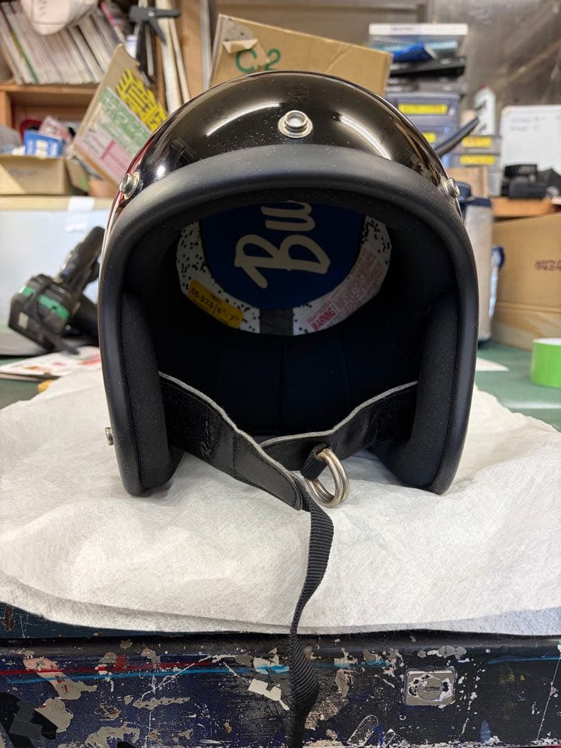 スモールブコ　Buco ジェットヘルメット 黒　サンバイザー付