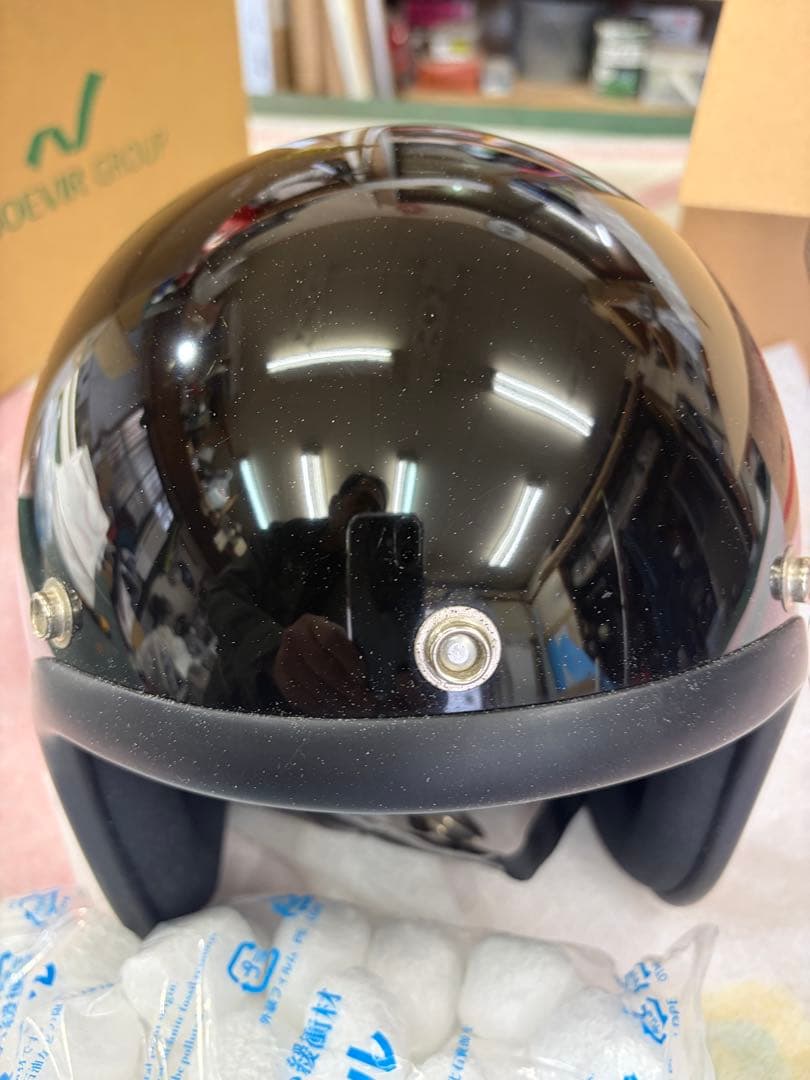 スモールブコ　Buco ジェットヘルメット 黒　サンバイザー付