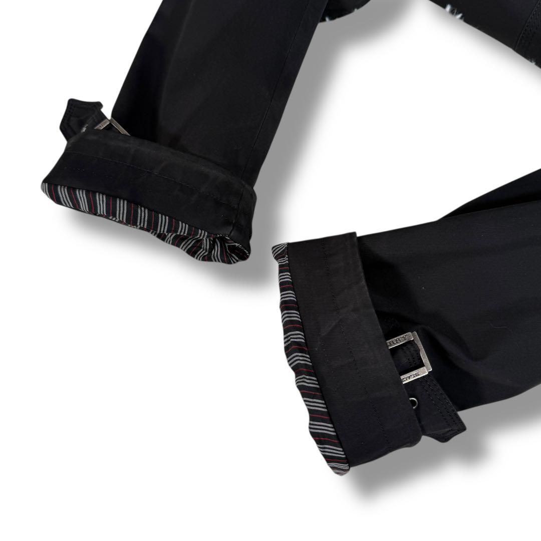 バーバリーブラックレーベル ライナー付 ノバチェック トレンチコート 黒 XL