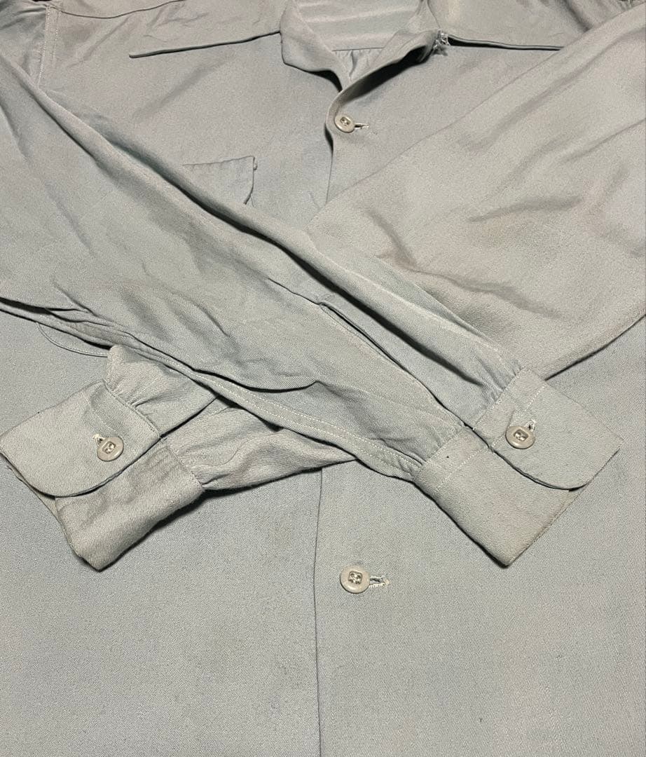 50's ARROW GABANARO アイスグリーン レーヨンシャツ