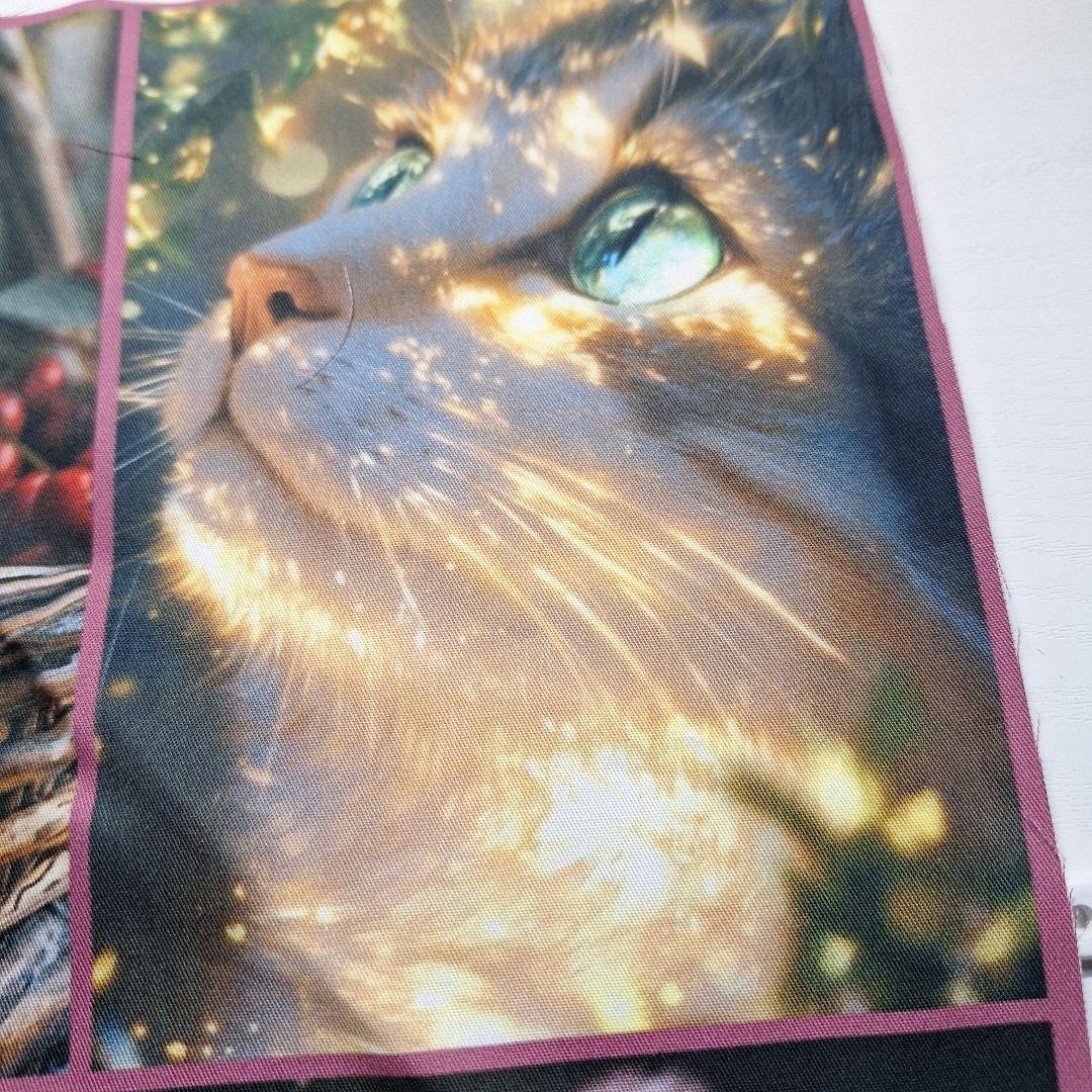 ねことばらパネル生地　ハンドメイド