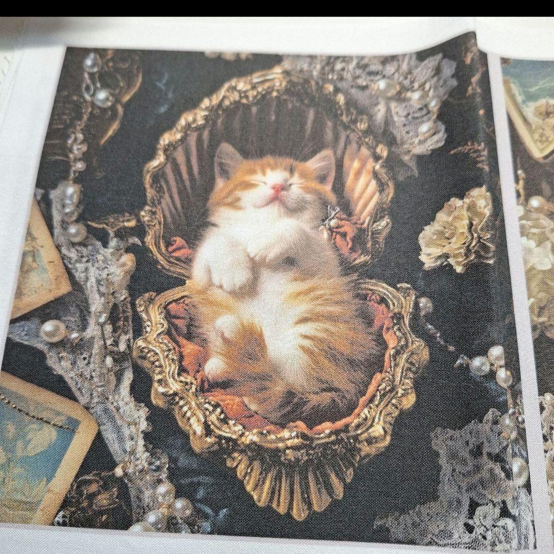 ねことばらパネル生地　ハンドメイド