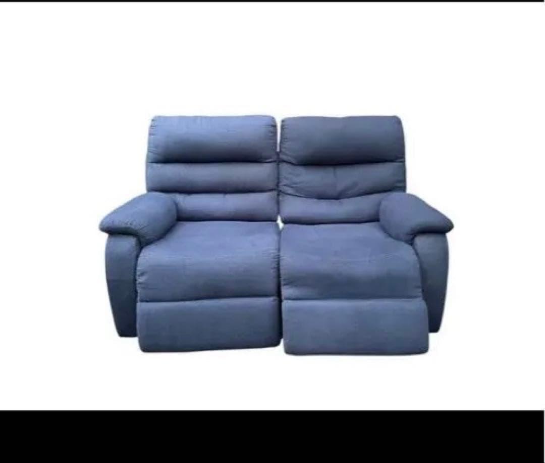 ネイビー リクライニングソファ 2人掛け　ニトリ