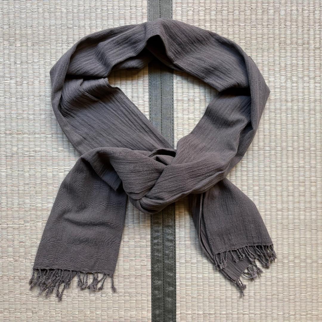 【美品】MITTAN kalaコットンストール 蓬(濃)