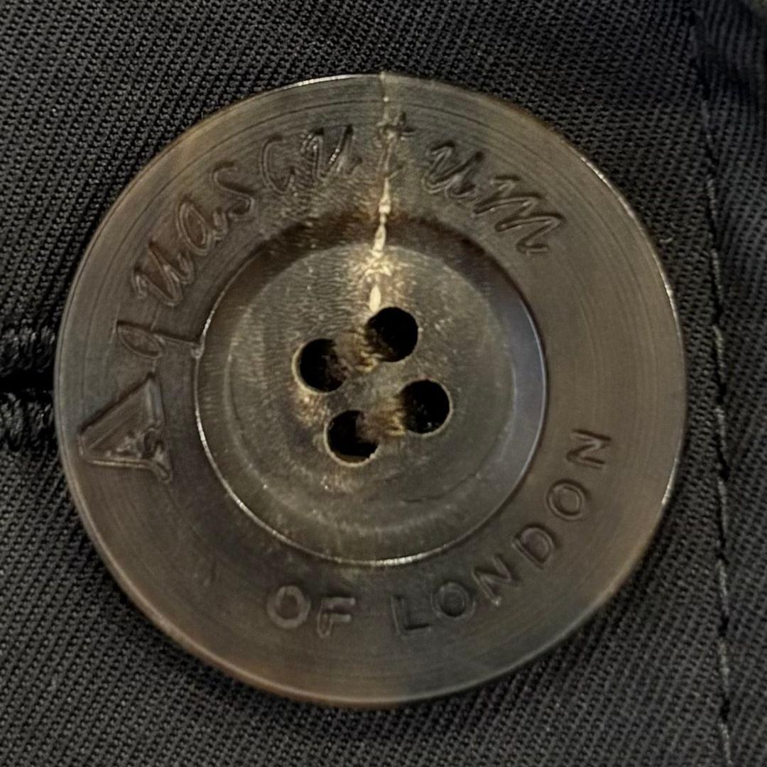 アクアスキュータム トレンチコート ライナー ブラック 2XL コットン ロング