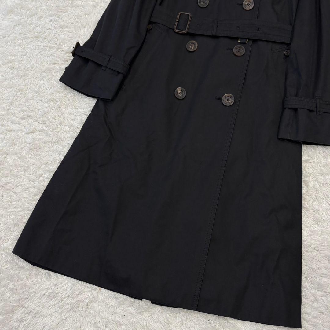 アクアスキュータム トレンチコート ライナー ブラック 2XL コットン ロング