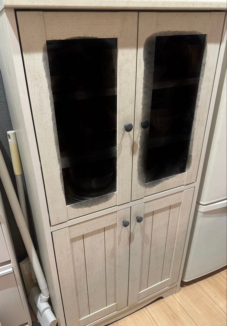 【送料込み】キャビネット(リズバレーSLM1260B) 食器棚 レンジ台 ニトリ