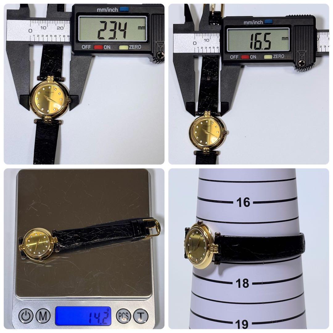 新品電池 バレンシアガ レディース腕時計 12P ダイヤ 18K GEP付属品.