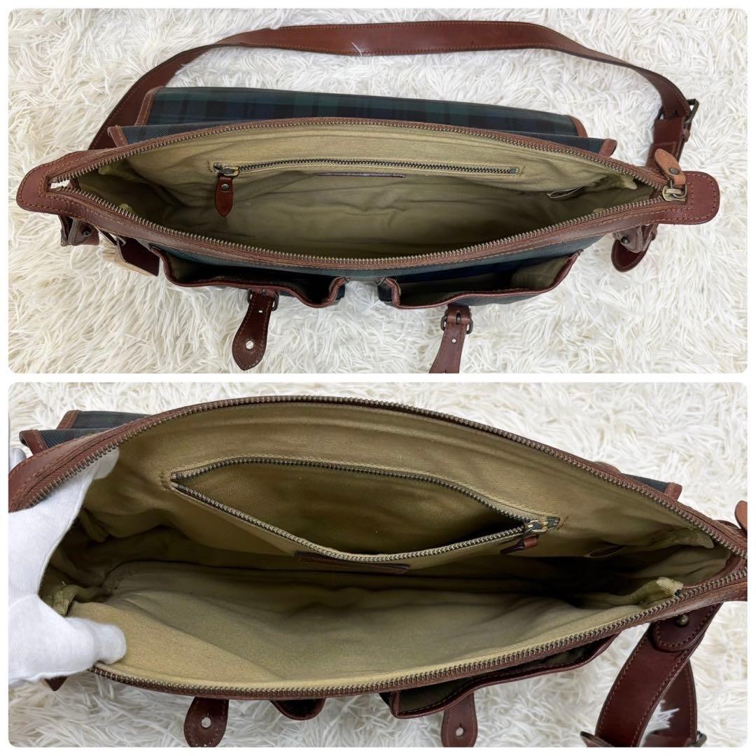 【美品】ポロ ラルフローレン PVC レザー メッセンジャーバッグ ブラシ付き