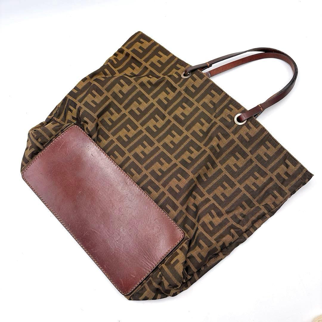 美品 FENDI フェンディ ヴィンテージ ズッカ柄 トートバッグ ミニトート