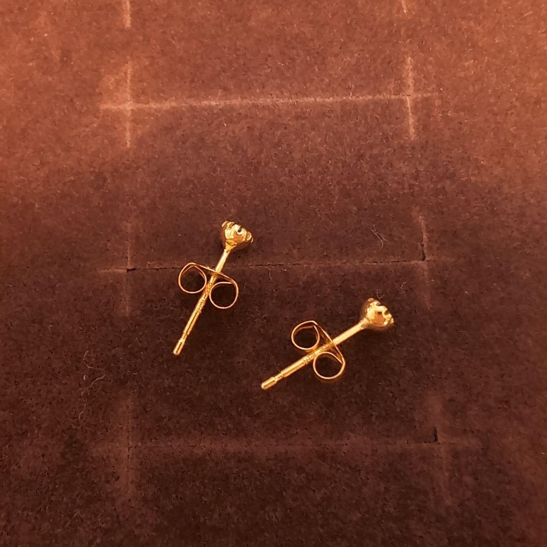 【Ruuu】ete　18K　フルール　ピアス　サファイヤ　9月