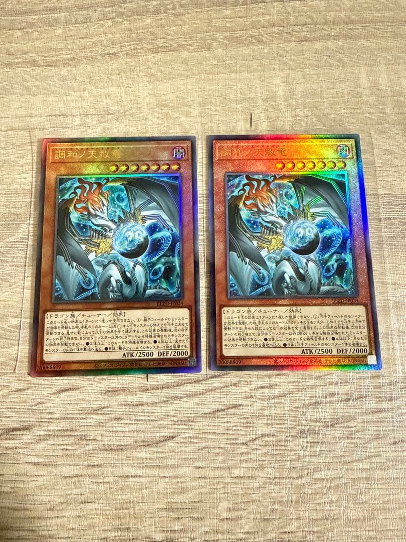 遊戯王　調和ノ天救竜　レリーフ２枚