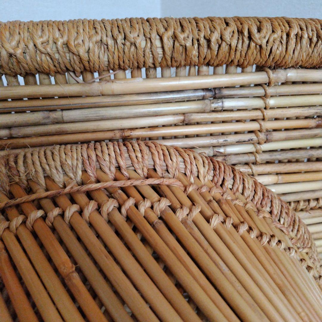 ラタンテーブル　籐家具　ヴィンテージ　レトロ