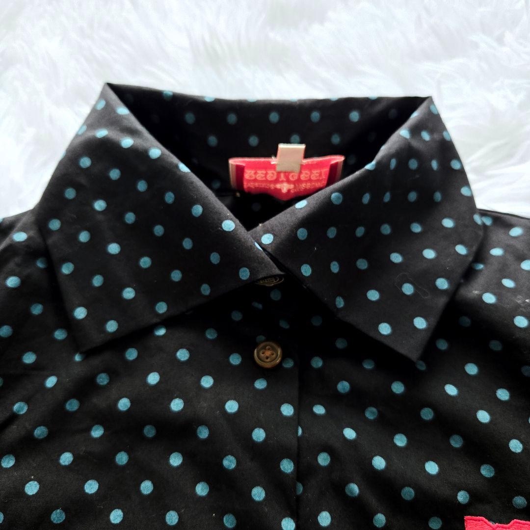 美品 希少色 ヴィヴィアンウエストウッド ドット シャツ オーブ 半袖