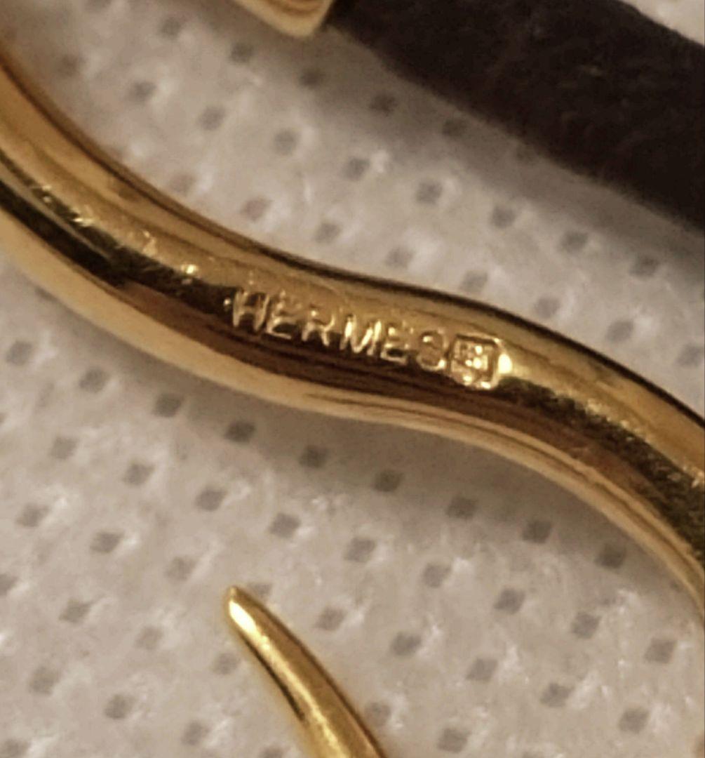 エルメス HERMES ジャンボ レザー チョーカー 2重ブレスレット ブラウン