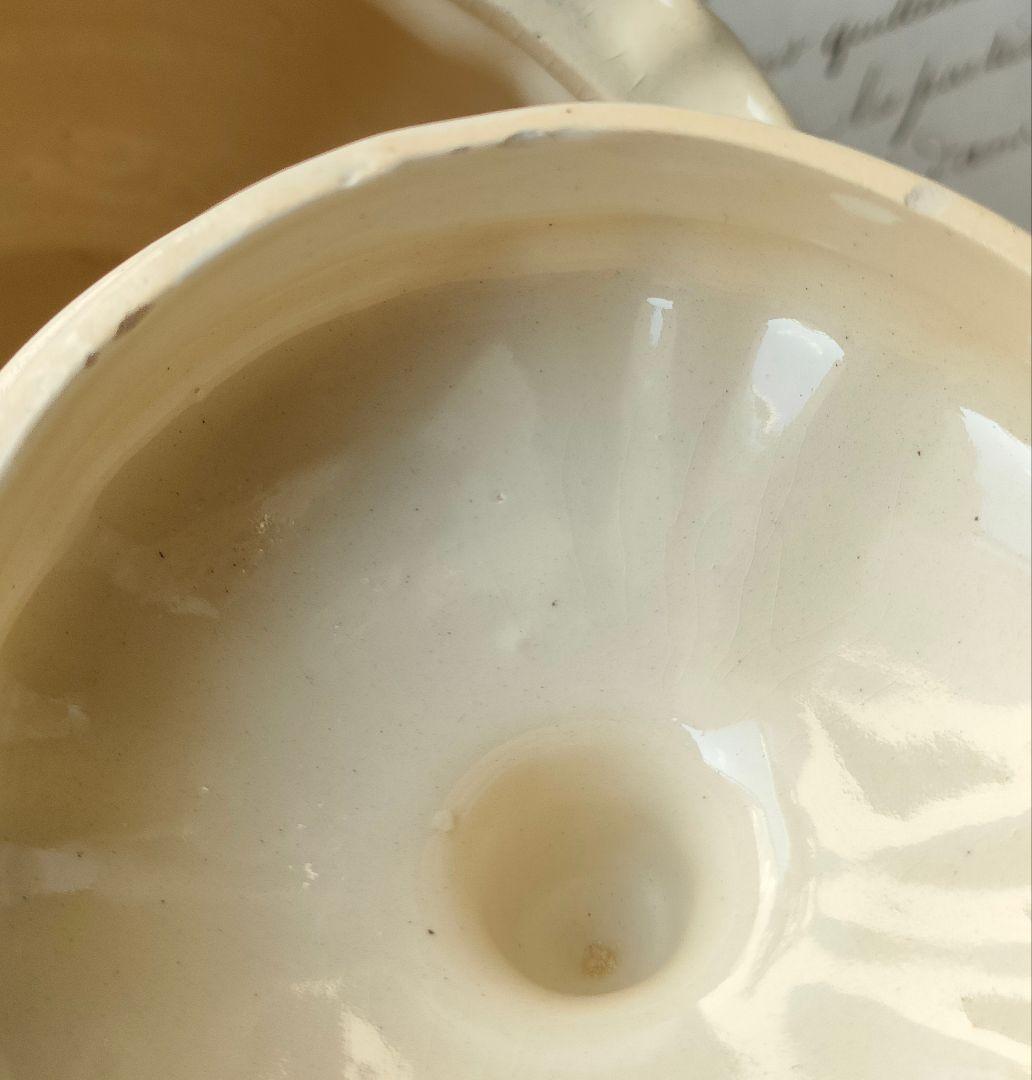 美品　サルグミンヌ　花リム　ポット&シュガーポット　フランスアンティーク