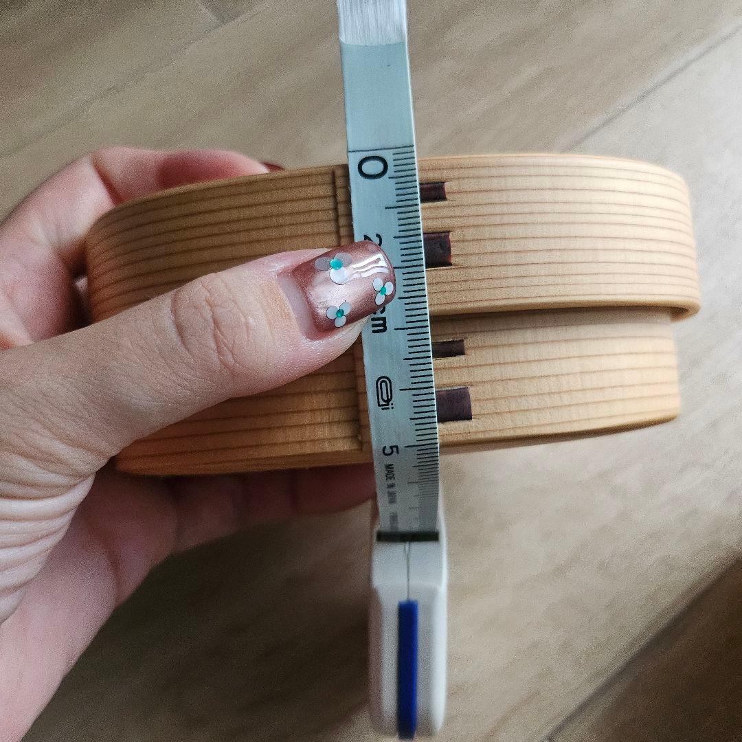 栗久/木製 大館曲げわっぱ 小　小判型弁当箱 スリム 伝統的工芸品 新品未使用