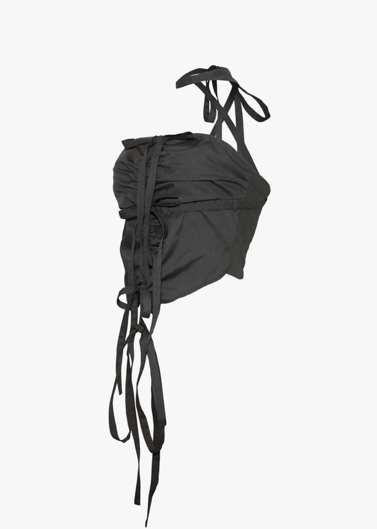 THEREDTHREAD S ribbon gather topsグレー