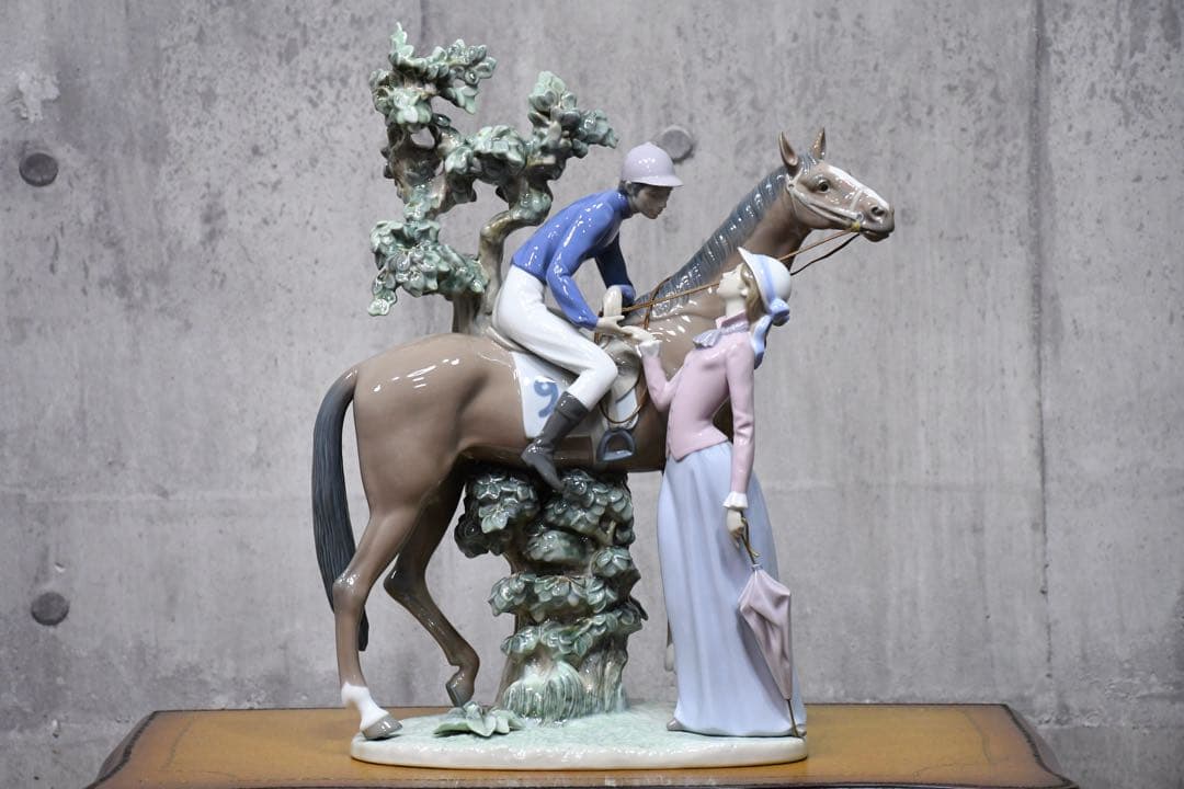 EEK133 美品 LLADRO リヤドロ No.5036 乗馬クラブの恋人たち