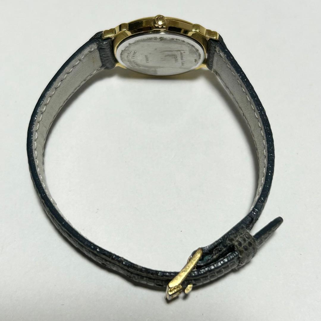 稼働/新品電池 ディオール Dior デイト ラウンド 白文字盤 腕時計